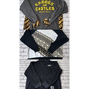 Crooks and Castles Hoodie And Crewneck Bundle Mens L XK Black Long Sleeve Y2K
